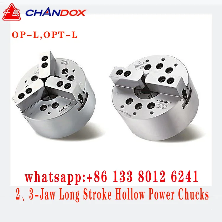 Taiwan Brand CHANDOX 2 3-Jaw Long Stroke Hollow Power Chucks OP-206L OP-208L OP-210L OPT-206L OPT-208L OPT-210L