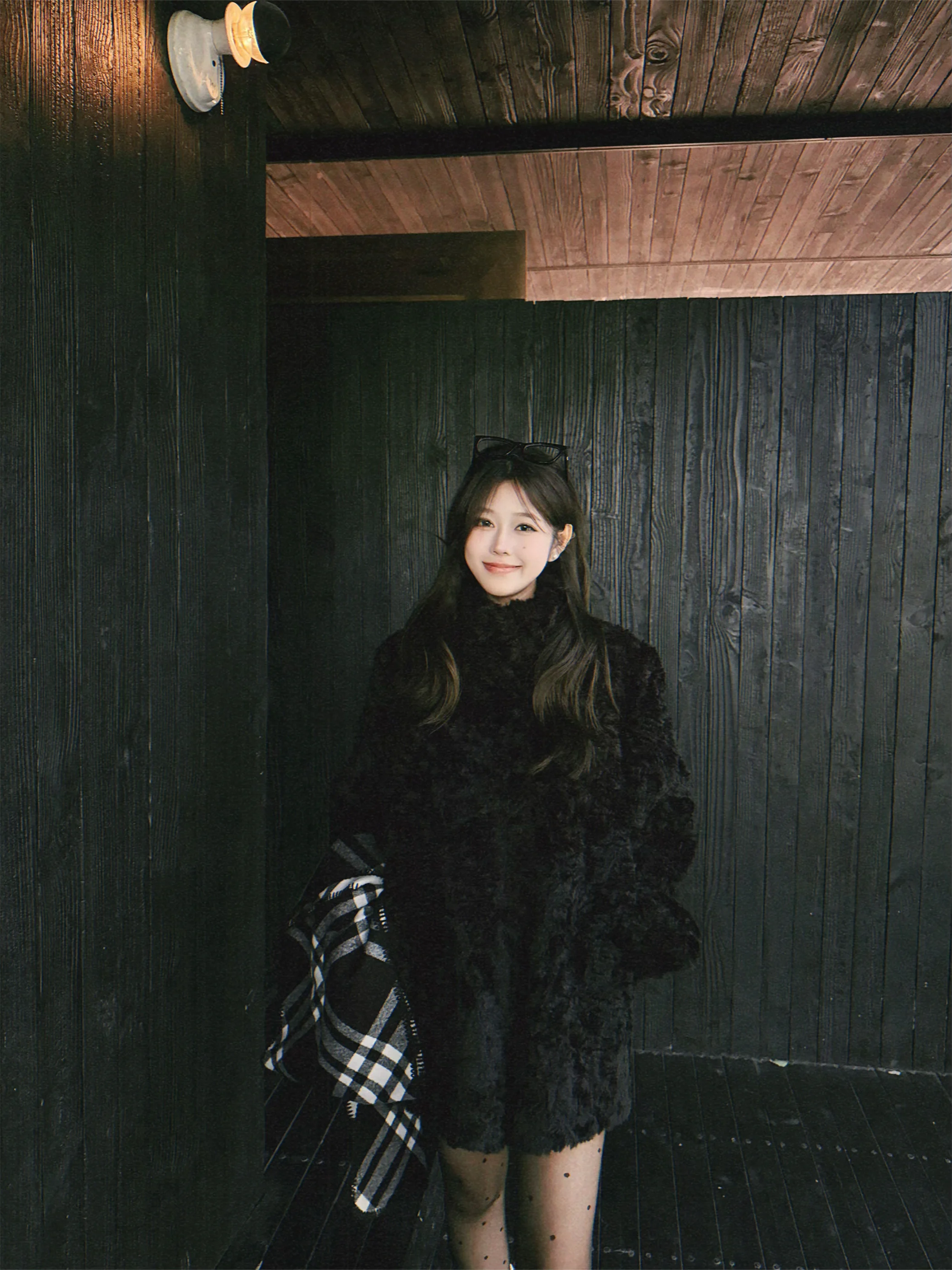 

Aassss Winter Thiened Lamb Fur Coat Women's Mid-Length Warmth Outerwear Faionable Korean Sle Long Sve High Collar