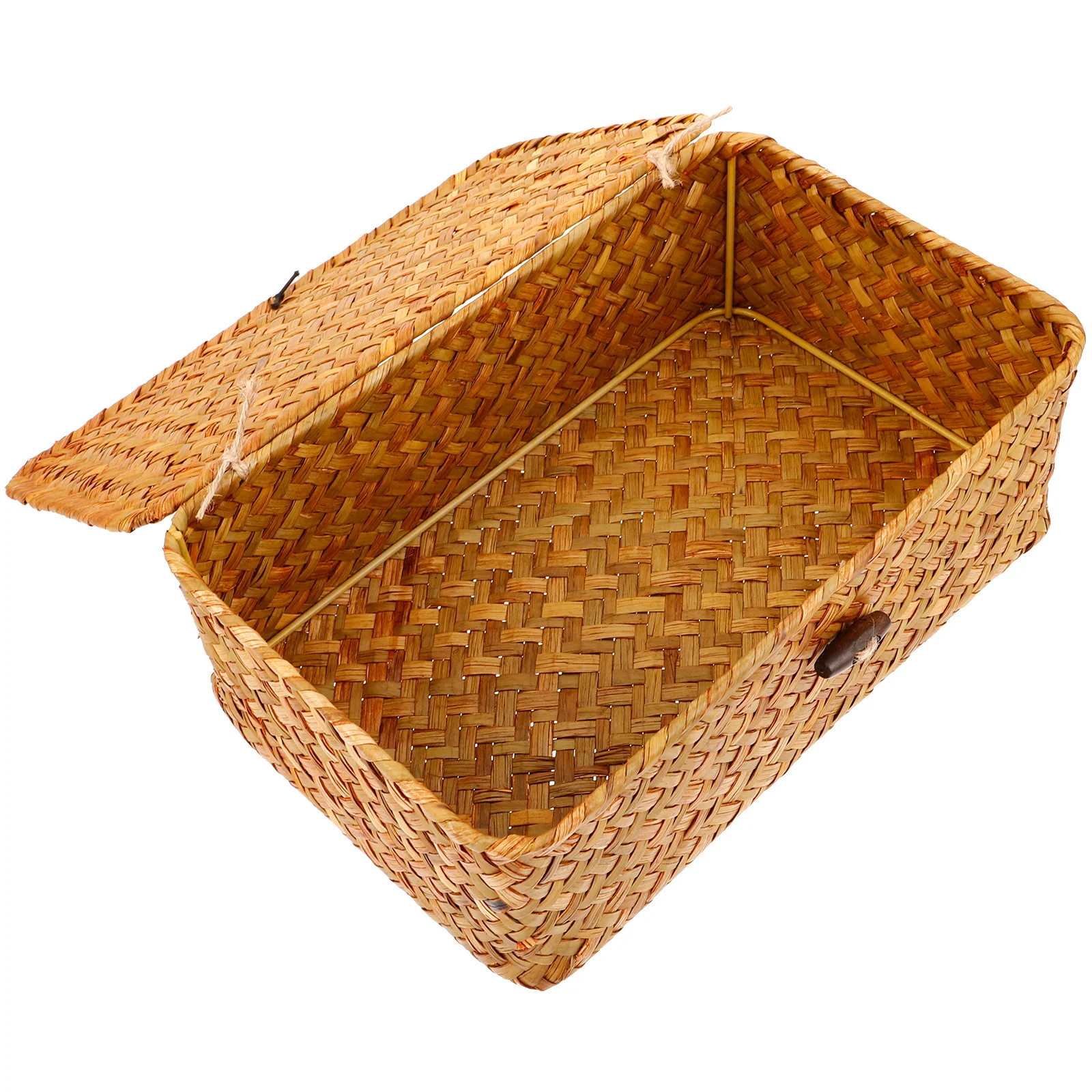 

Woven Storage Box Baskets Bin Jewelry ganizer Golden Rose Medium Size Safe Material Long Term Use Desktop Container