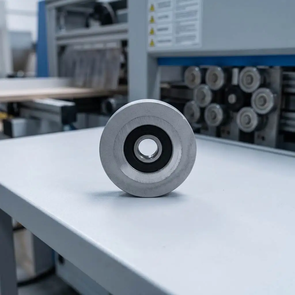 For Edge Banding Machine Press Wheel with Bearing Rubber Outer Layer Smooth Finish and Thermal Stability 38x30x8mm