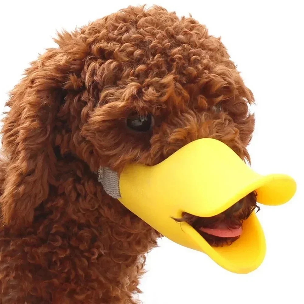 Dog Muzzle Silicone Duck Muzzle Mask Anti Bite Stop Barking Small Dog Mouth Muzzles Pet Accessories with Adjustable Head Strap