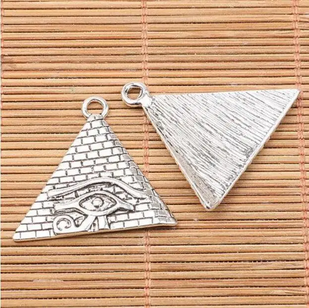 5pcs 29*32mm Pyramidal Shape Eye Pattern Charms EF2568 EF2567