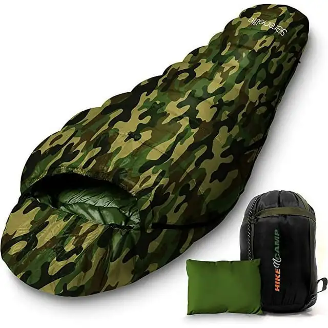 

Serenelife Backpacking Sleeping Bag Camping Gear, Mummy Sleeping Bag for Adults/Teens W/ Pillow Bag