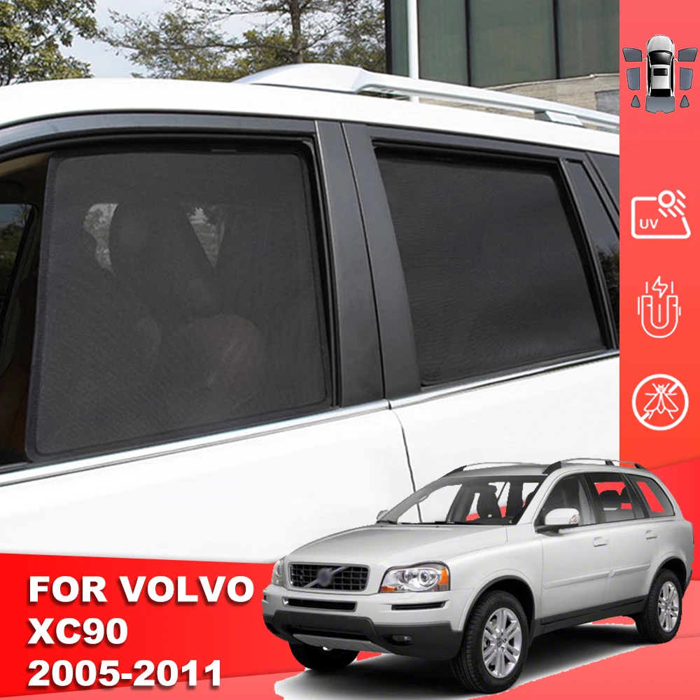 

For Volvo XC90 MK1 2002-2014 Magnetic Car Sunshade Shield Front Windshield Frame Curtain Rear Side Baby Window Sun Shade Visor