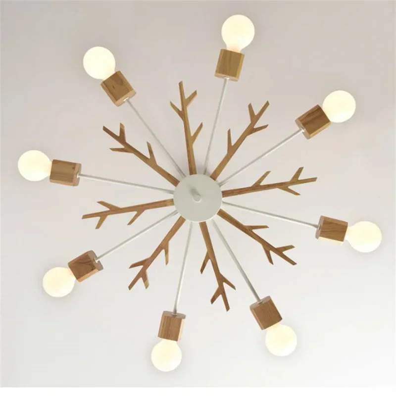 جديد وصول LED الثريا اللمعان الخشبية لغرفة المعيشة الخشب الطعام أضواء الحديثة السقف شنت الثريات الإضاءة