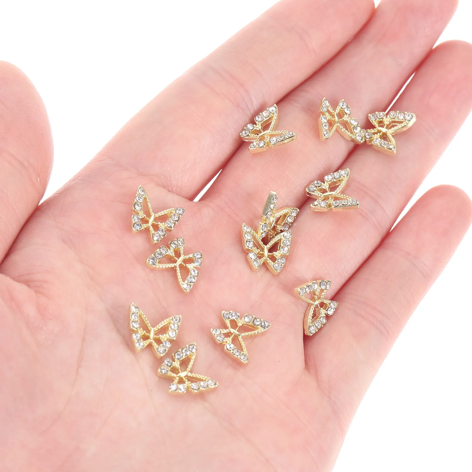 20 ชิ้น จิวเวลรี่รูปผีเสื้อแสนน่ารัก ประดับเล็บด้วยเพชรระยิบระยับ สำหรับตกแต่งเล็บ เสื้อผ้า กระเป๋า รองเท้า และงานฝีมือต่างๆ