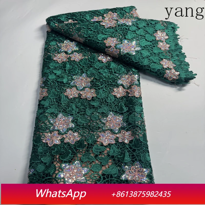 

CX Water Soluble Embroidery Polyester Fabric Hollow Embroidery Sequin Lace