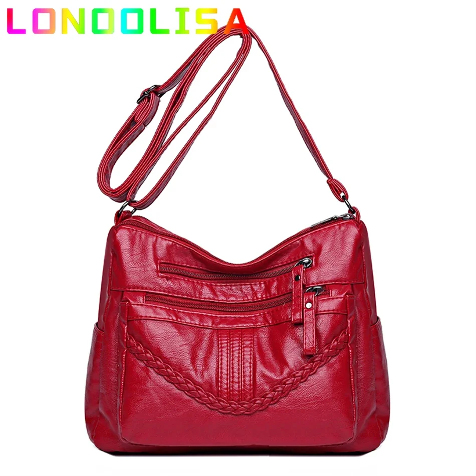 Soft Pu Leather Purses and Handbags 2024 High Quality Women\'s Messenger Bag Designer Ladies Crossbody Shoulder Sac A Main Bolsos