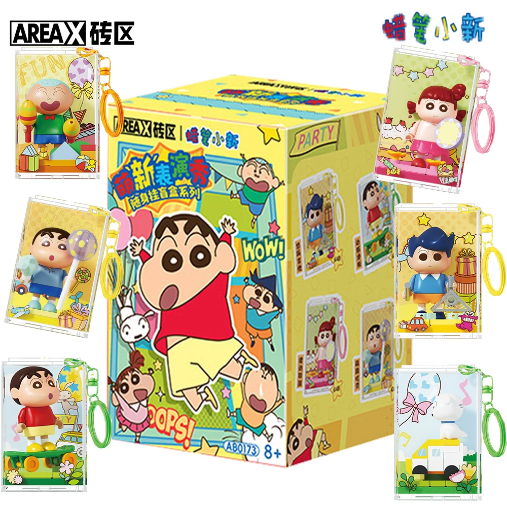 

New Genuine AREA-X Crayon Shin-chan Performance Show Blind Box Anime Characters Collectible Portable Bag Pendant Christmas Gift