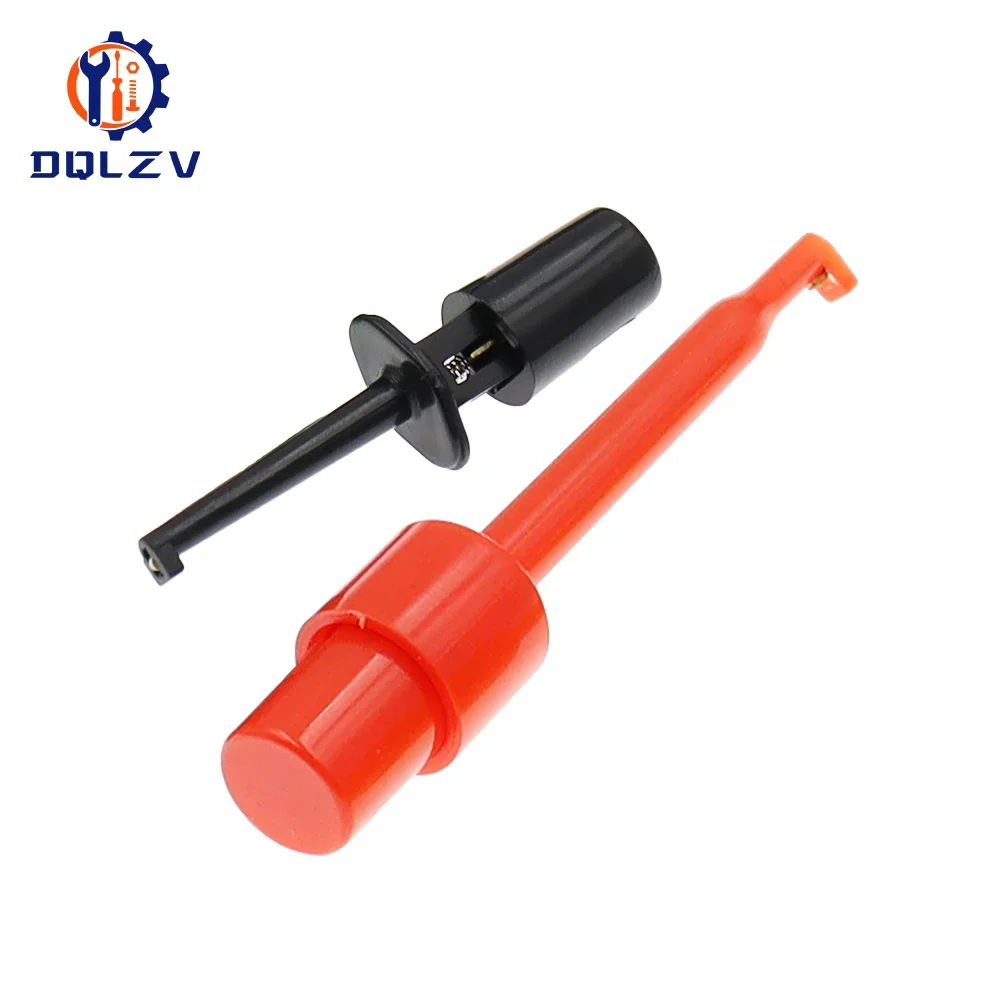 Mini Large Single Test Hook Clip Test Probe for Electronic Testing IC Grabber Small Size Round Crocodile Clip Hook Test Clip