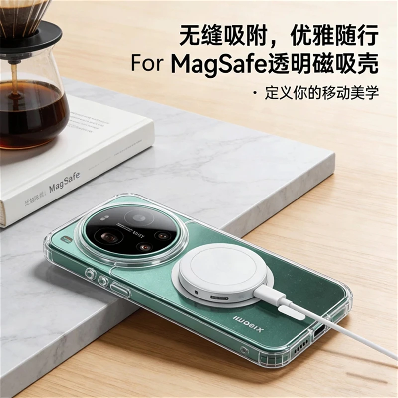 Etui na Xiaomi 17 Ultra z MagSafe, magnetyczne, akrylowe, przezroczyste, ochronne etui na telefon Mi 17 Ultra 5G, odporny na wstrząsy bumper — zdjęcie produktu 4