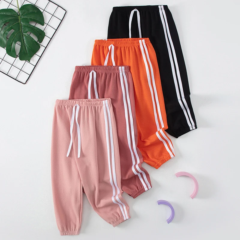 1/4 Pcs Summer Children's Solid Versatile Casual Pants for Boys and Girls Comfortable and Fashionable Sports Pants Sun Protectio