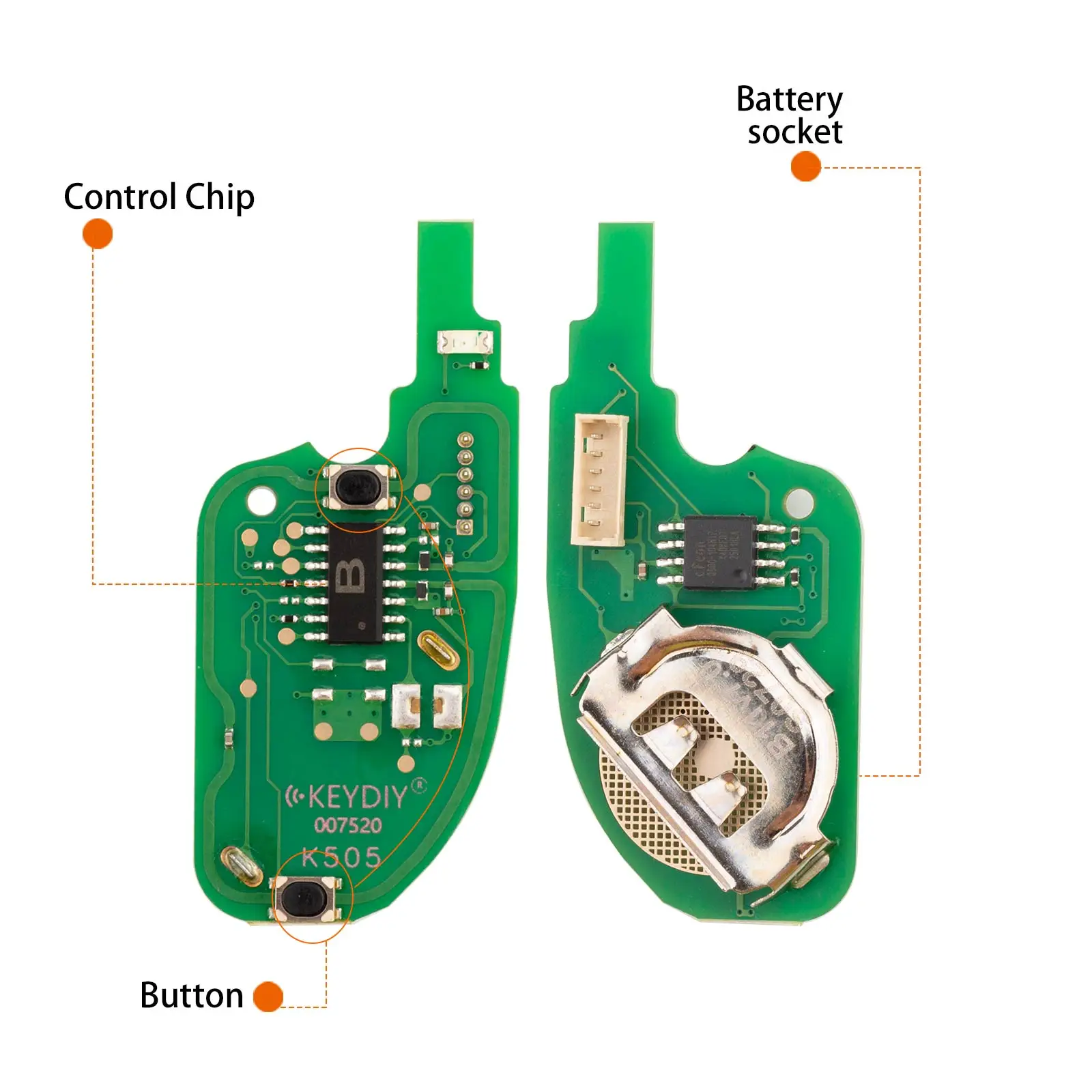 KEYDIY KD B11-2 Universal Car Remote Key 2 Buttons for PSA Type Flip Remote Car Key for KD900/MINI/KD-X2 Programmer Tool