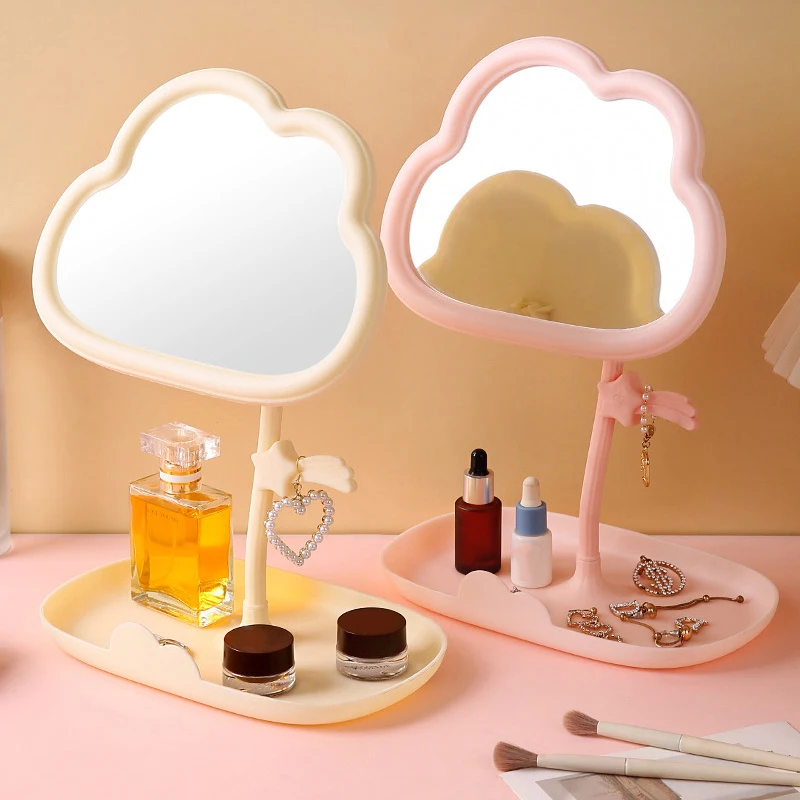 Wolken förmiger Spiegel dekorative Spiegel Make-up Spiegel multifunktion aler Schmuck Lagerraum Tischs piegel Home Decoration Girls