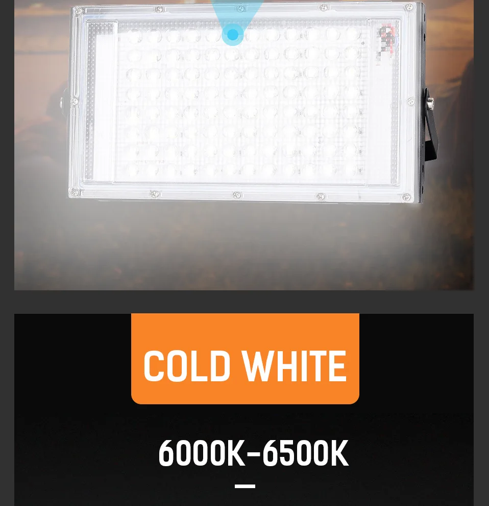 DC12V Led Flood Light 50W 100W Outdoor Floodlight Spotlight IP66 Waterproof Emergency Light Reflector Portable 12 Volt Led Light