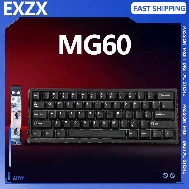 

EXZX MG-60 Magnetic Switch Mechanical Keyboard Aluminum Lump Hollow-out 8K Return 0.01mm RT Customized Esports Gaming Keyboard