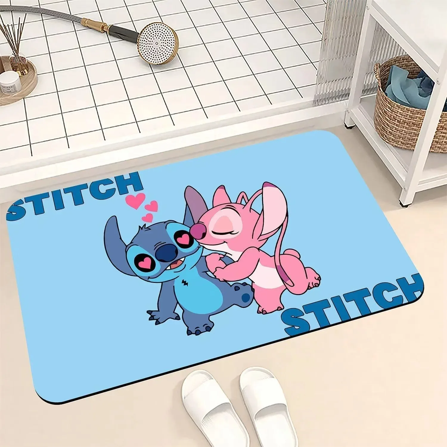 

Мультяшный мультяшный коврик Disney Stitch для гостиной, спальни, милый мультяшный коврик для кухни, детский Противоскользящий напольный коврик, подарки