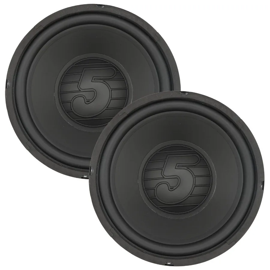 

5 Core 8 Inch Woofer 200W Pair Car Audio Subwoofer 4 Ohm Impedance Replacement Deep Bass Sub w 30 Oz Y30 Magnet Poly Cone Rubbe