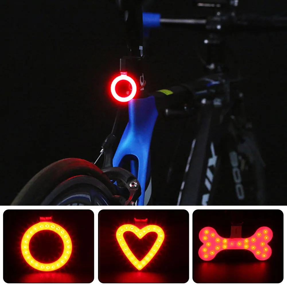 Luz Led trasera para bicicleta de montaña y carretera, faro trasero con varios modos de iluminación, carga USB, tija de sillín