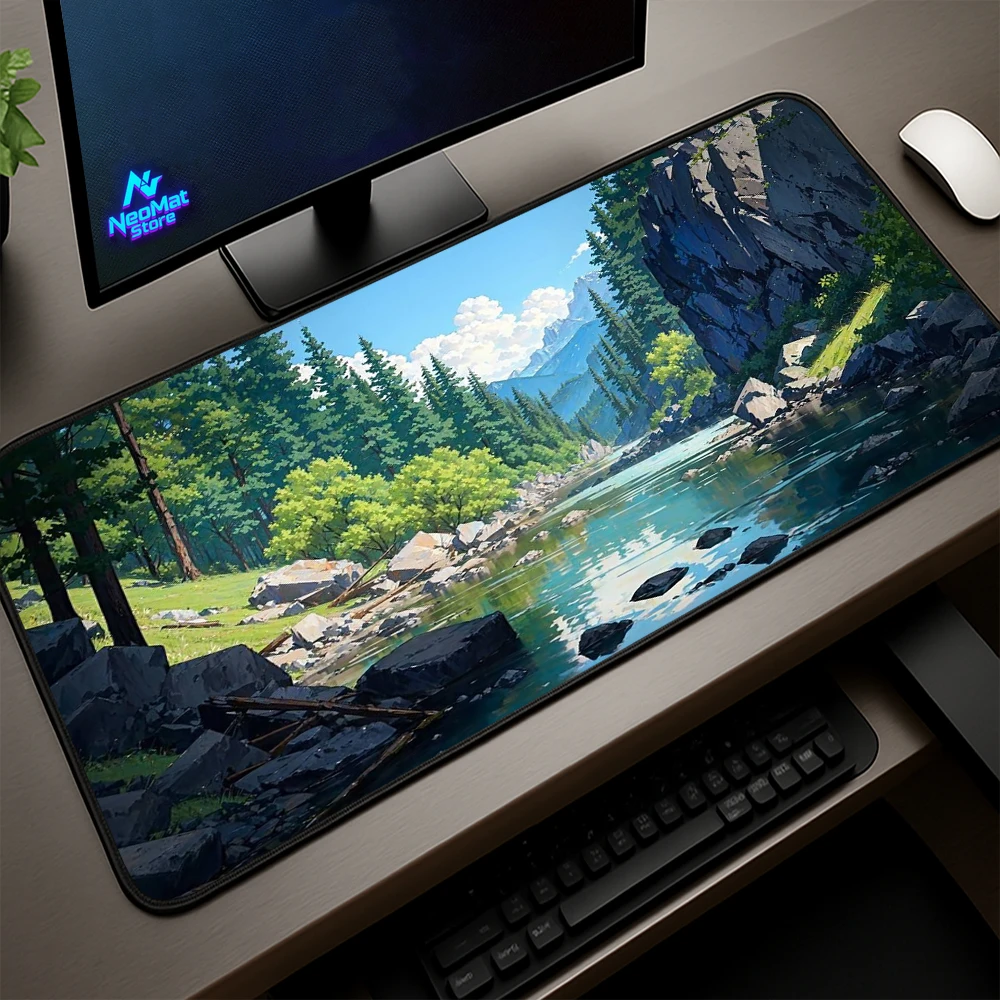 

Office Desk Mats Landscapes Green Deskmat Forest Mouse Pad 1000x500 Xxxl Mousepad 1200x600 Playmat Desktop Accessories Pc Carpet