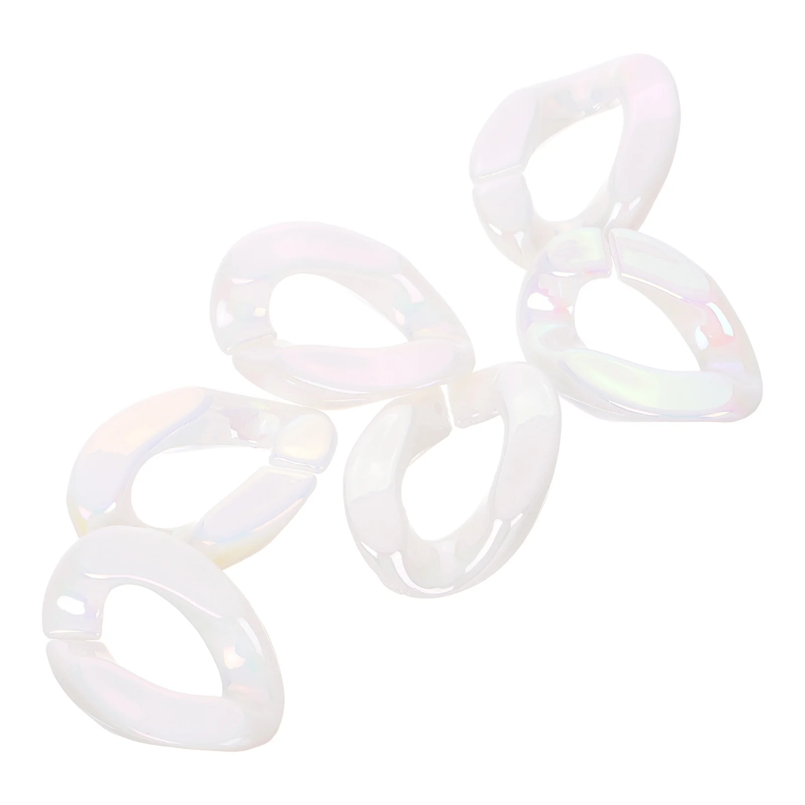 

20Pcs Acrylic Linking Rings Uv Resistant Versatile Design Bag Clasps Keychains Hanging Hooks Craft Connectors Linking Chains