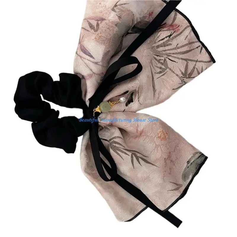 E56A 여성용 편안한 HScrunchies 대형 탄성 헤어 밴드 헤어 Scrunchy Bobbles 소프트 헤어 액세서리