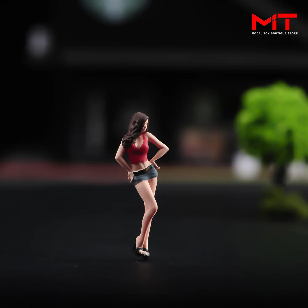 ANT Miniature Handmade 1/64 1/43 Beauty Model Girl Painted Diorama Figure Model DIY Creative Photography Car Model Matching