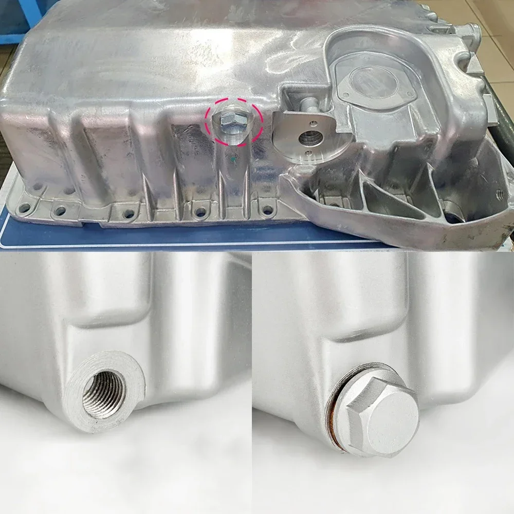 2X زيت المحرك حوض عموم التوصيل لشركة فولكس فاجن جولف بيتل أماروك بولو تيجوان باسات M14x1.5x22 استنزاف ختم غسالة المسمار الموضوع الملحقات #6