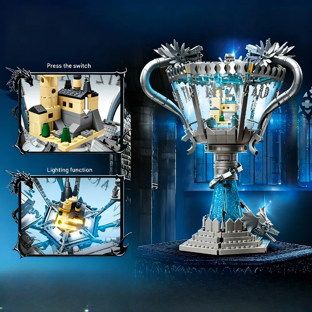 1169 個クリエイティブゴブレットオブファイアビルディングブロック映画小道具モデル建設レンガデスク装飾おもちゃギフト子供大人のための