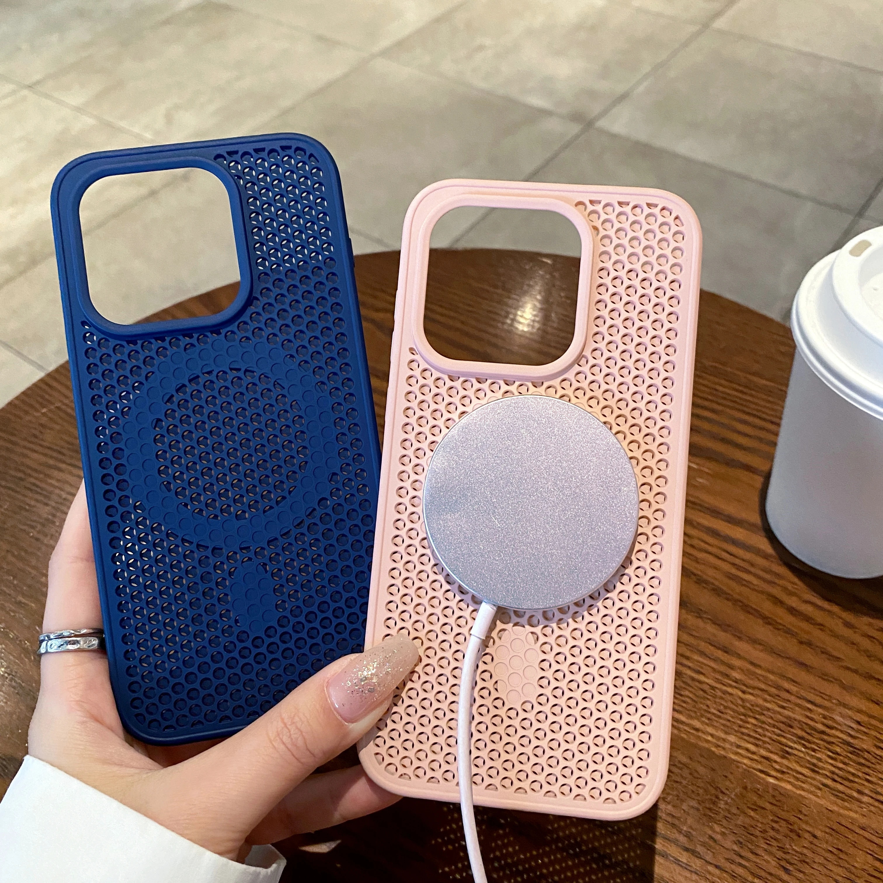 Honeycomb Grid Mesh Cooling Silicone Magsafe Case Cover Oneplus 15 Heat Dissipation Shell Oneplus 15R Phone Coque Oneplus 13 15