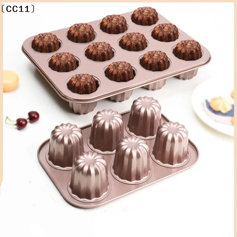 Household Carbon Steel Canele Baking Molds Non-Stick Single Cavity Muffin Cup Mold Heat Safe Cupcake Pans French Desserts〔CC11〕