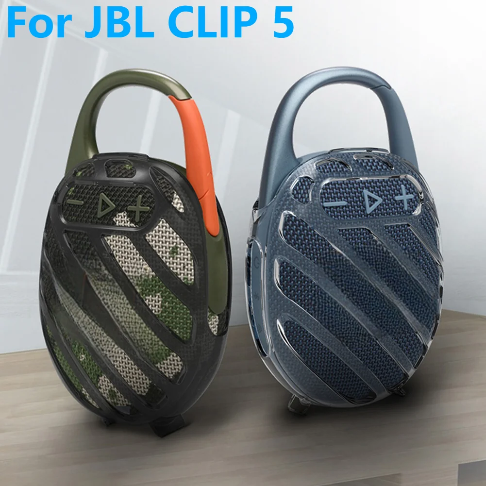 TPU Transparent Case Protective Case Sleeve Anti-Scratch Audio Protective Case Transparent Speaker Shell for JBL CLIP 5 Speaker
