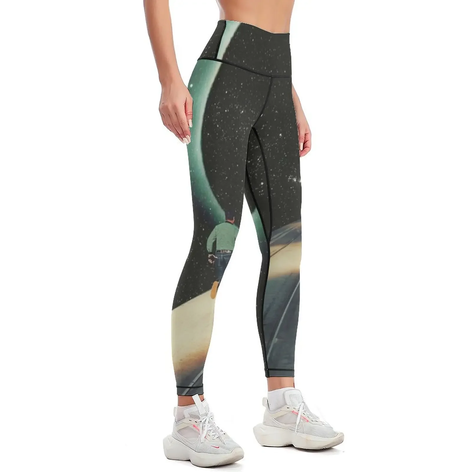 Escaping into the Void Leggings sports shirts gym Sports pants woman Fitness clothing Women's sports Womens Leggings