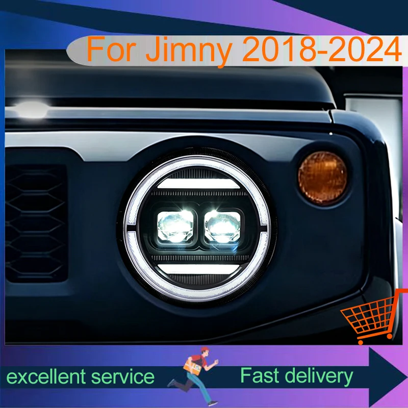 Auto Headlight For Suzuki Jimny 2018-2024 Front Lamp Full LED Bulbs DRL Newest Upgrade Head Light Projector Lens Car Accessories