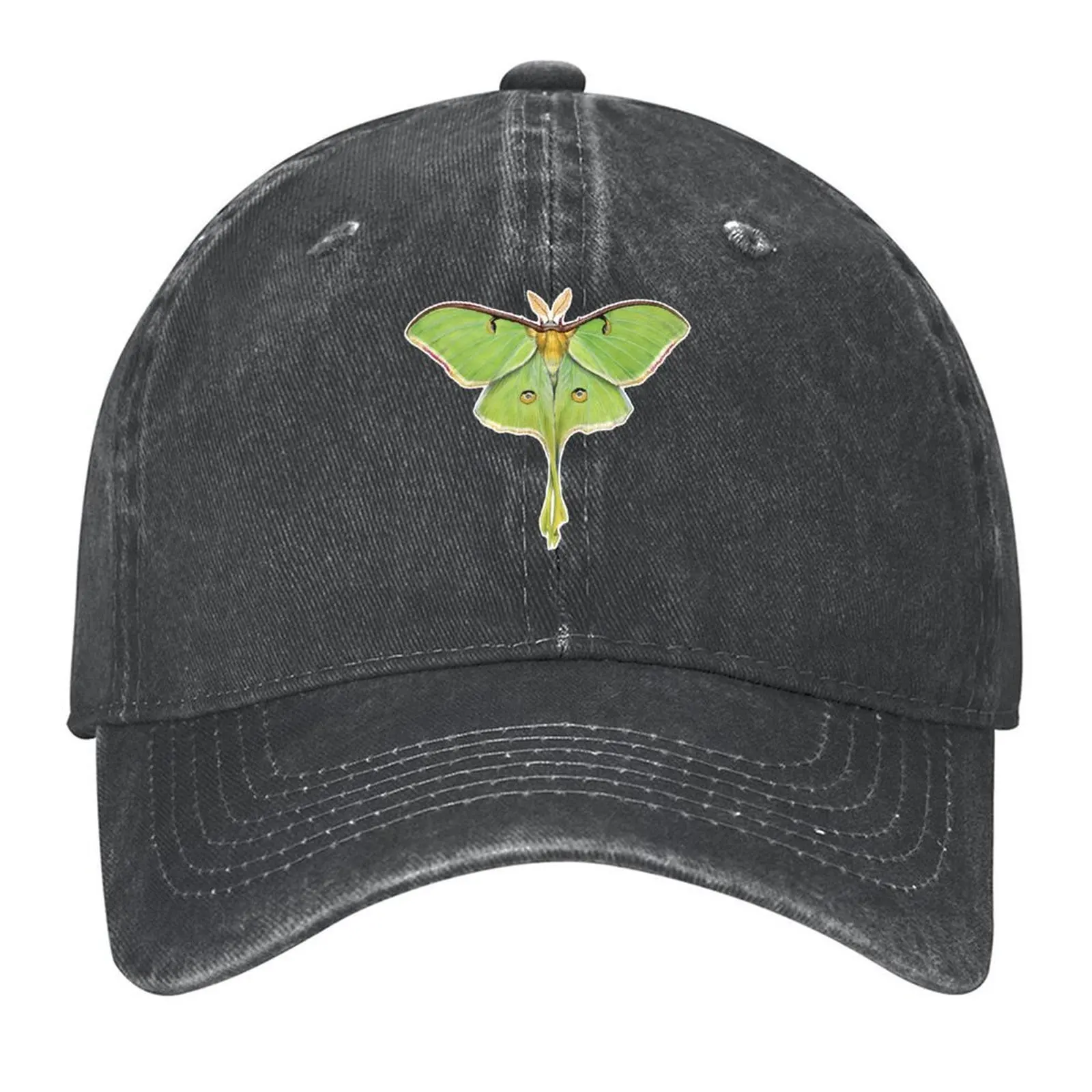 لونا العثة (Actias luna) II قبعة بيسبول قبعة واقية من الشمس قبعات ممتعة قبعة رجل فاخر Sunhat المرأة الشاطئ الرجال