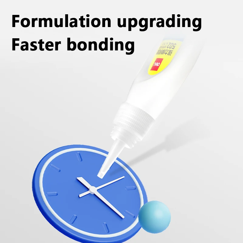 1-3 pces deli 502 adesivo versão atualizada cianoacrilato de secagem rápida instantânea couro borracha madeira metal forte ligação super cola