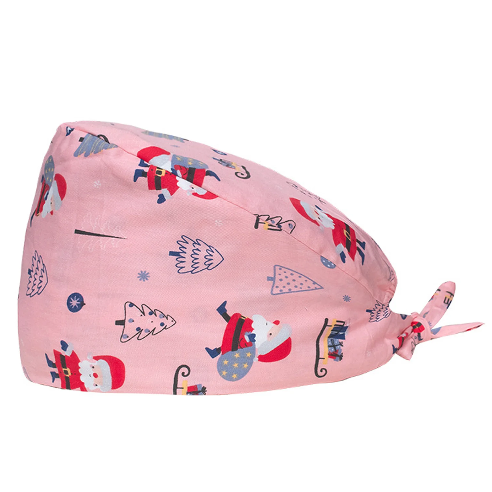 Chapéus com estampa de elementos de Natal, boné cirúrgico, chapéus de enfermeira com faixa de suor ajustável, chapéu respirável para mulheres e homens