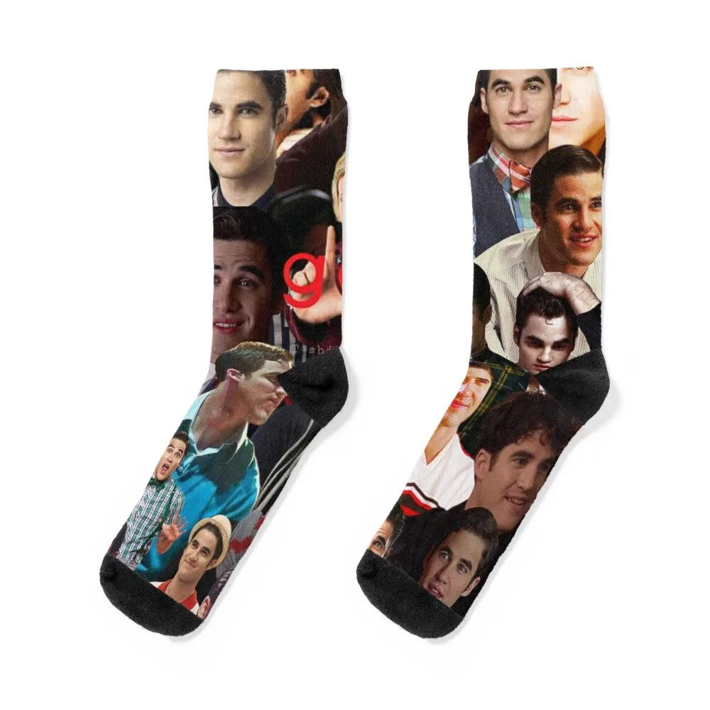 

blaine anderson-glee photo collage Socks snow colored luxe sheer Man Socks Women's