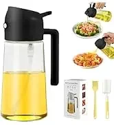 500ML 2-in-1 Dual-Use Kunststoff-Olivenölsprüher und -Spender, Sprüh- und Gießflasche, Essig-Sprühflasche für Heißluftfritteuse, BBQ, Salat, Küchenwerkzeuge – Detail 4