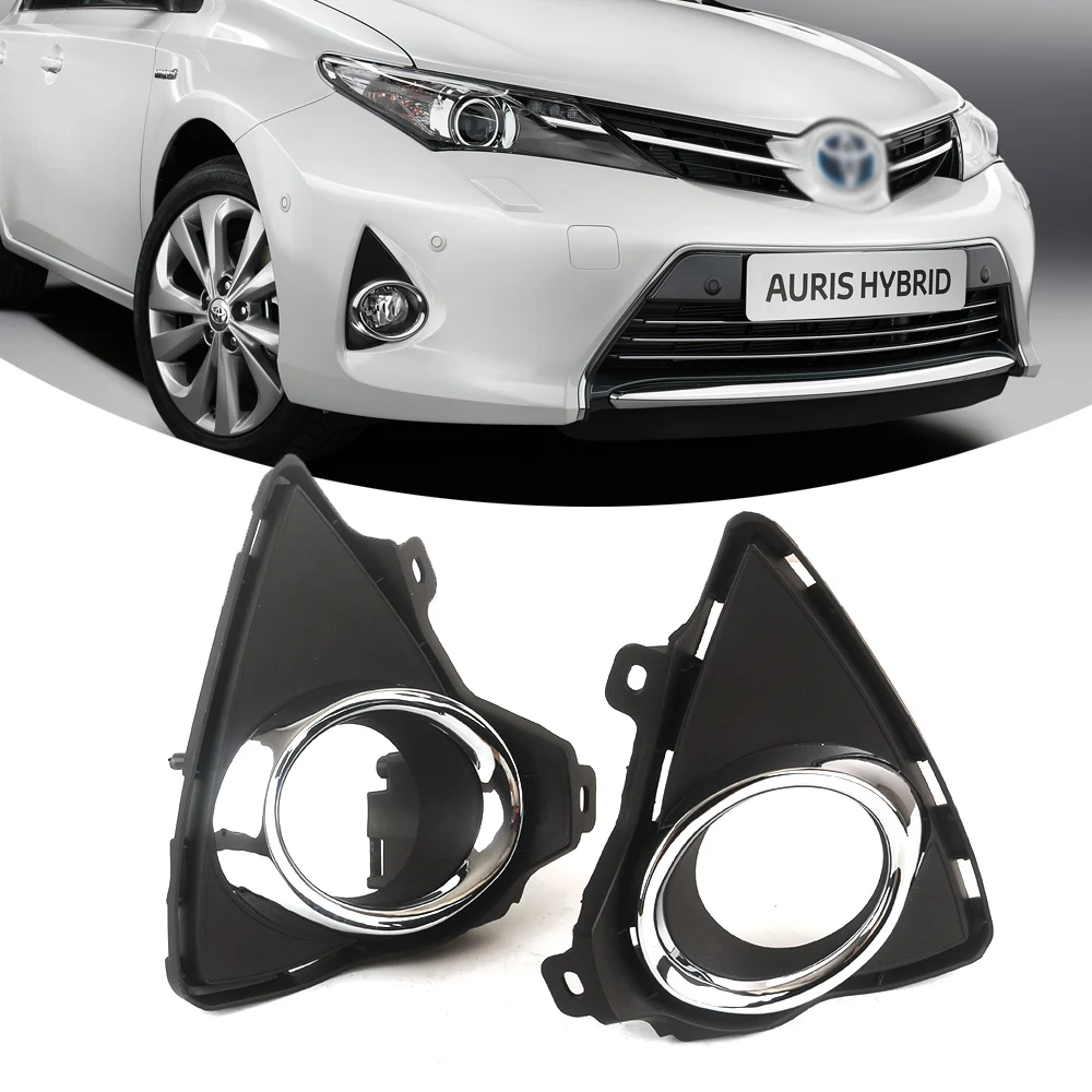 Front fog lamp cover fog lamp decorative frame suitable for TOYOTA Auris Hybrid 2012 2013 2014 2015 chrome fog lamp cover