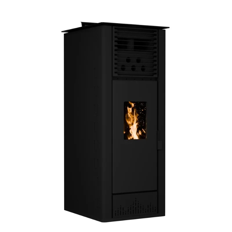 

Cast Iron Pellet Stove (Ecologically Certified): Low Emission, Fast Heating Technology – Ideal for Homes & Modern Villas (Energ