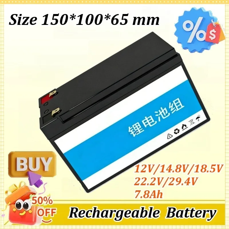 

3S3P 12V/4S3P 14.8V/5S3P 18.5V/6S3P 22.2V/7S3P 29.4V 7.8Ah for Lithium Battery Pack for Electric Toy Cars Voltage Stabilization