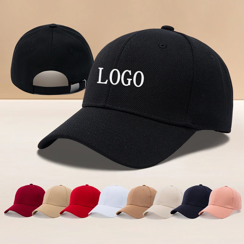 Professional Customization High Quality Fitted Black Navy Printed Embroidered Hats For Men Woman Custom Logo Men\'s Baseball Caps