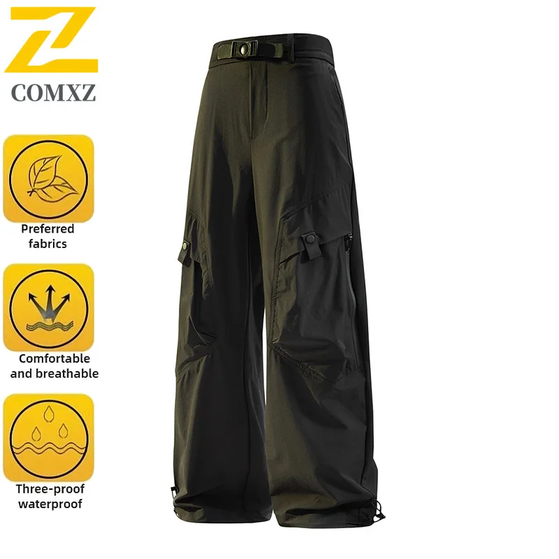 

​Men's Waterproof Cargo Pants Outdoor Workwear Anti-Wrinkle Casual Trousers American Style Windproof Hiking with Multi-Pockets​