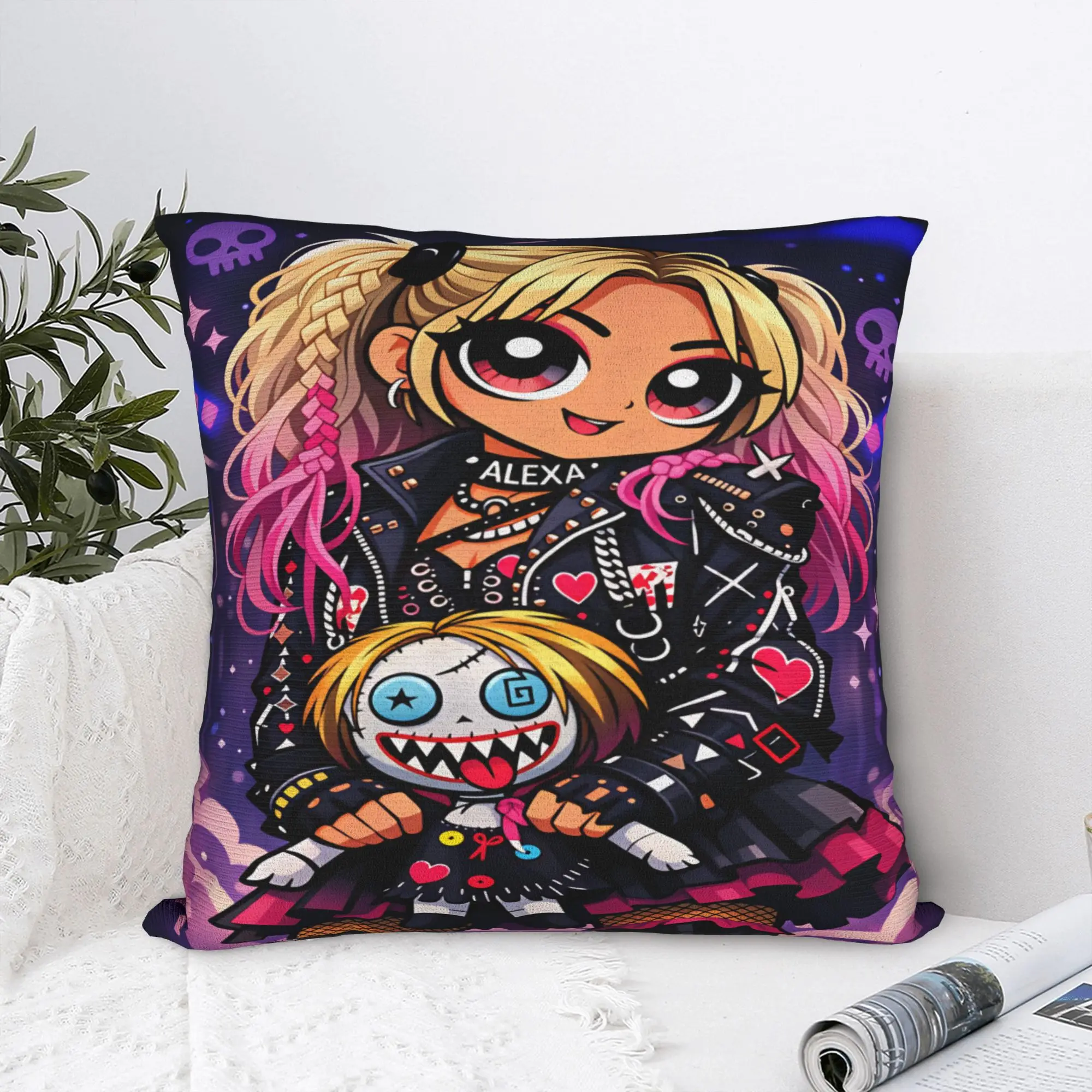 Housse de coussin A-Alexa Bliss, taie d'oreiller fantaisie pour salon, canapé, taies d'oreiller confortables, cadeau