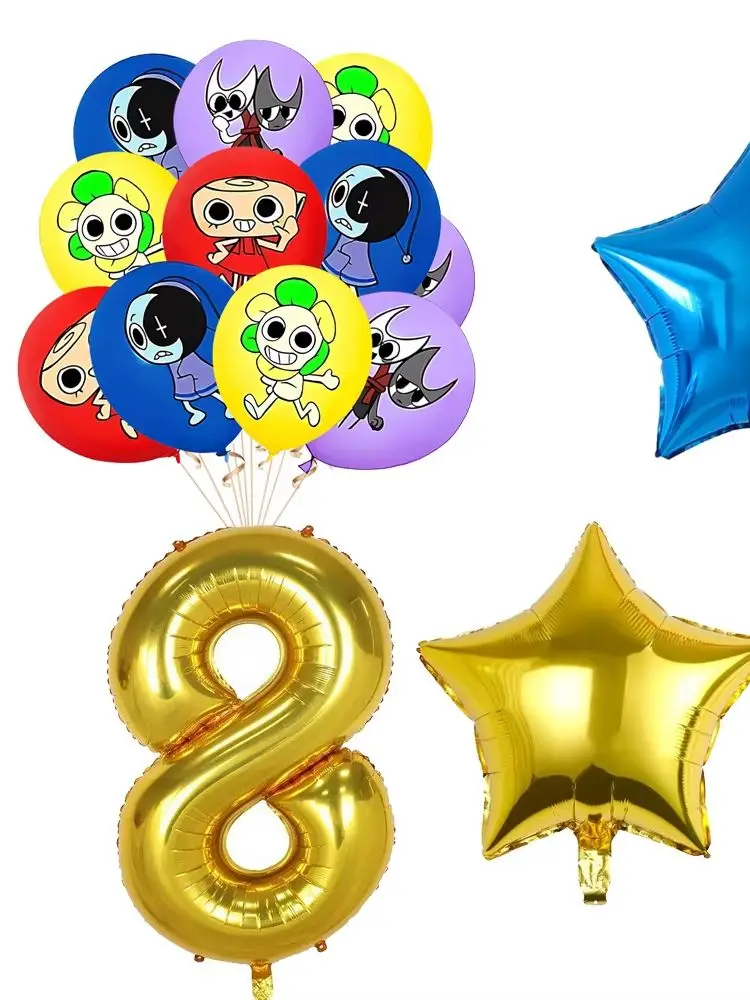 Dekoracje na przyjęcie urodzinowe Dandys World, balony, topper na tort, talerze, baner, tło, kubki, serwetki, motyw horror, upominki na przyjęcie dla dzieci, akcesoria. — 2