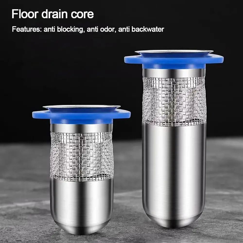 New Stainless Steel Floor Drain Core Deodorant Insect Proof Bathroom Water Seal U-type Cover Toilet Sewer Drain Core