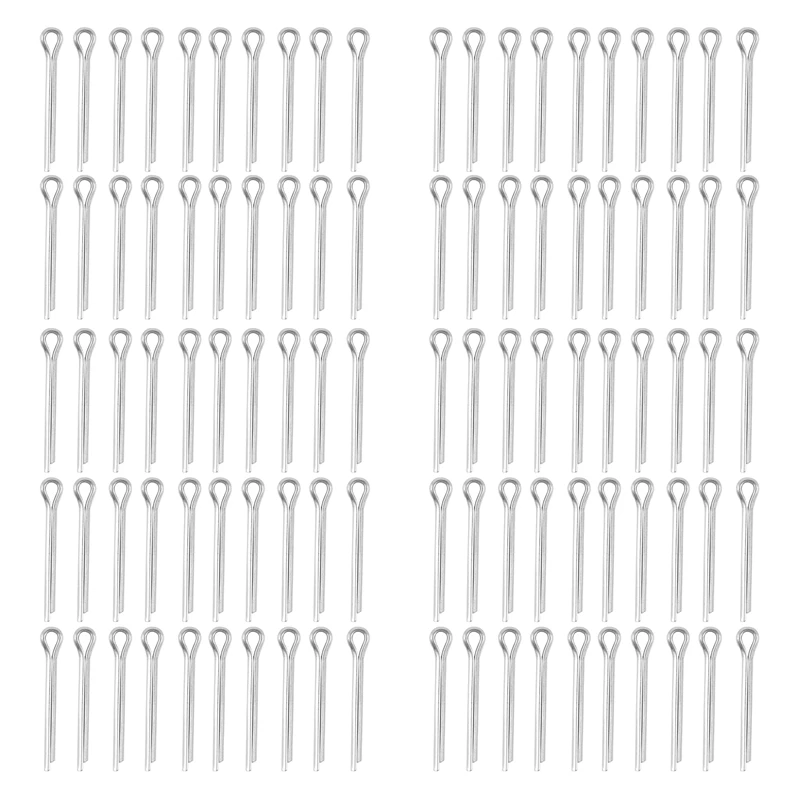 100PCS 304 Stainless Steel Cotter Pin Buckle U-Shaped Pin Steel Pin