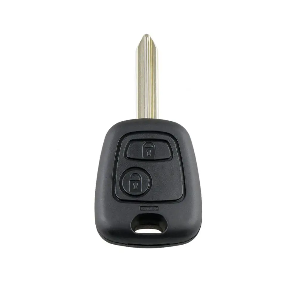 2 botões chave remota do carro fob caso escudo apto para peugeot 107 207 307 407 607 1007 chave remota caso capa substituição