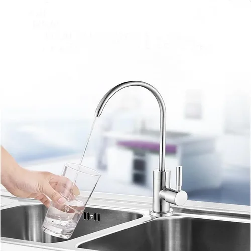 Imagen 2 del producto Grifos de cocina de 1/4 "", grifo purificador de agua para beber directamente, grifo purificador de agua potable para fregadero de cocina, grifo purificador antiosmosisSUS304